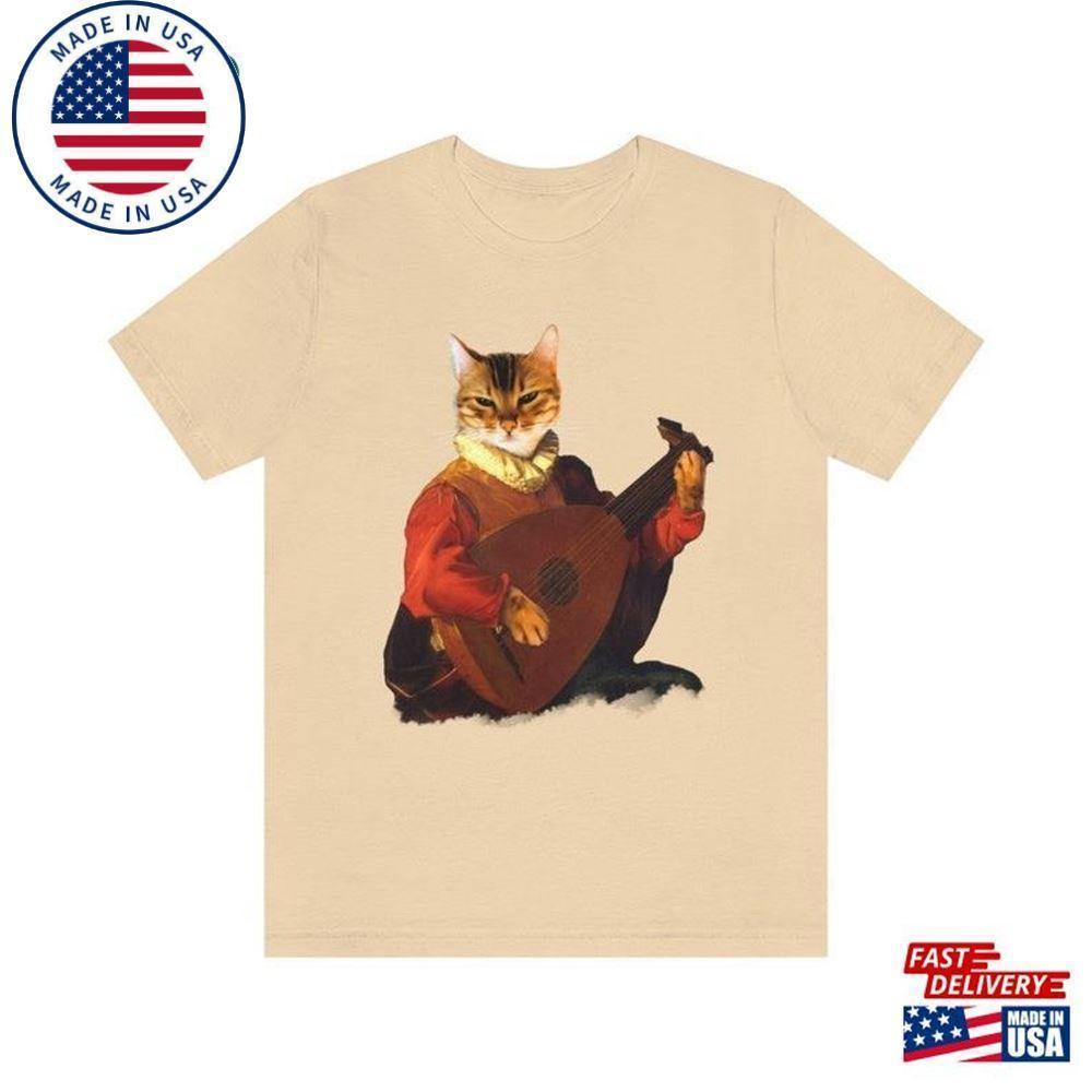 Lute Shirt Music T-Shirt Funny Cat Shirt  T-Shirt